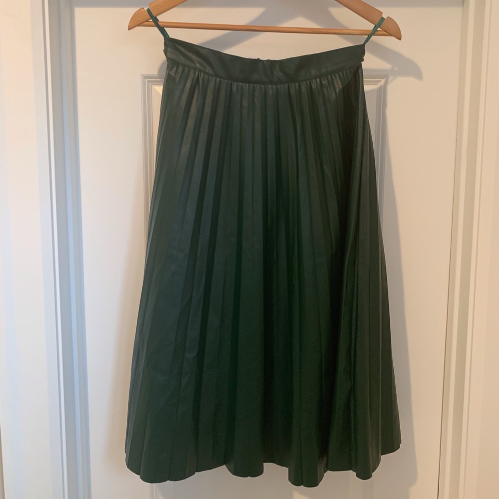 Chicwish Pleated Faux Leather Skirt